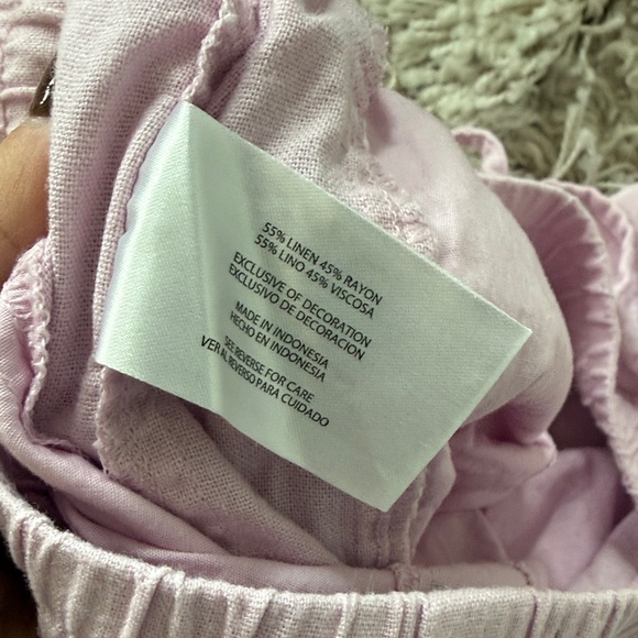 GAP Light Pink Linen Blend Shorts Size M - Picture 6 of 6